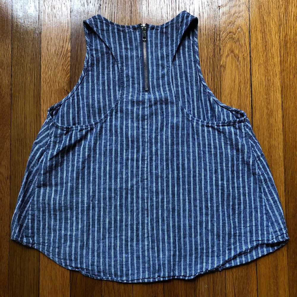 Love Tree Linen Blend Stripped Racerback Tank - Picture 4 of 7